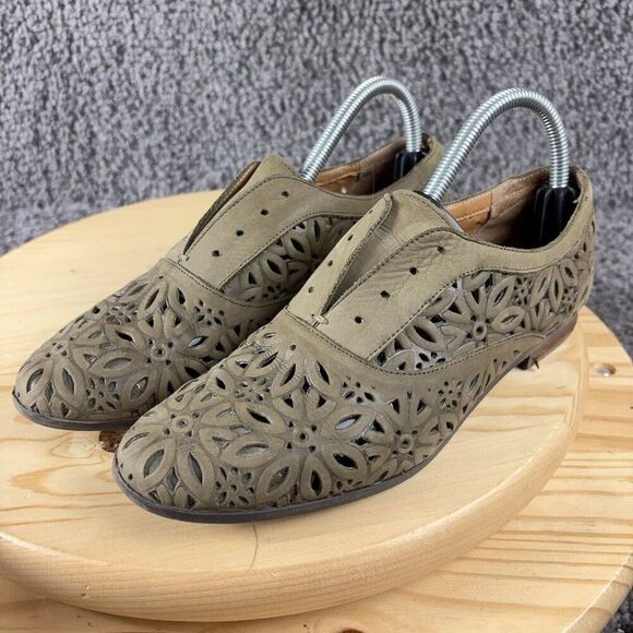 Ralph Lauren Denim Supply Shoes Hope Women 7 Wingtip Loafer Slip On Leather Flat - Picture 2 of 9